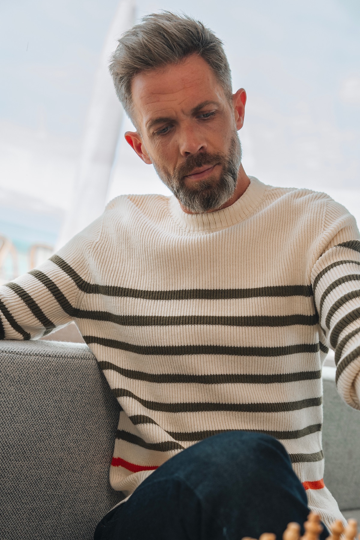 Pull rayé CHEVRETS, collection PE26 CÉZEMBRE