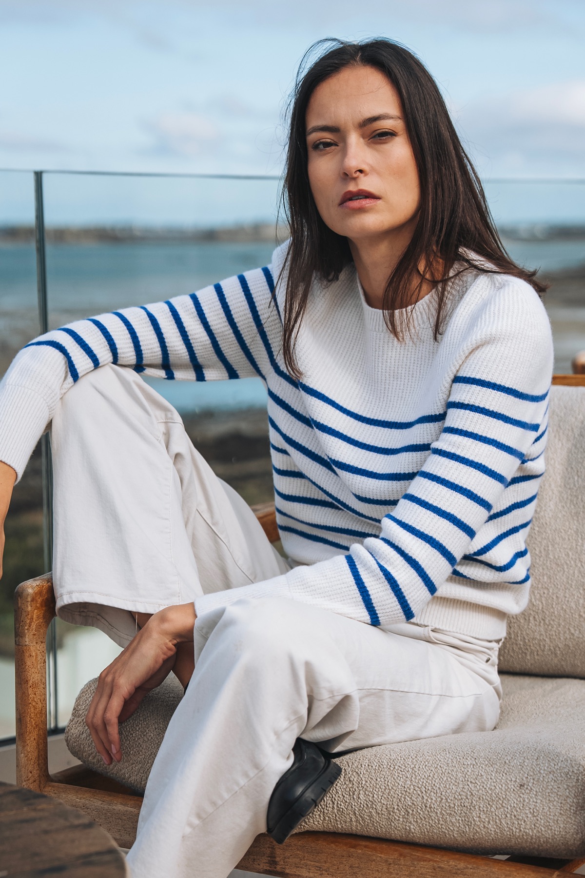 Pull rayé SABLONS, femme, collection PE26 CÉZEMBRE